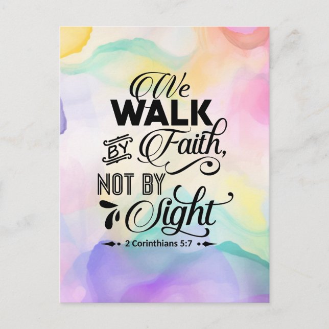 Walk by Faith Postcard (Front)