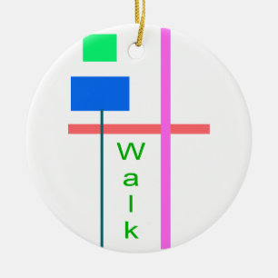 Walk Ceramic Ornament