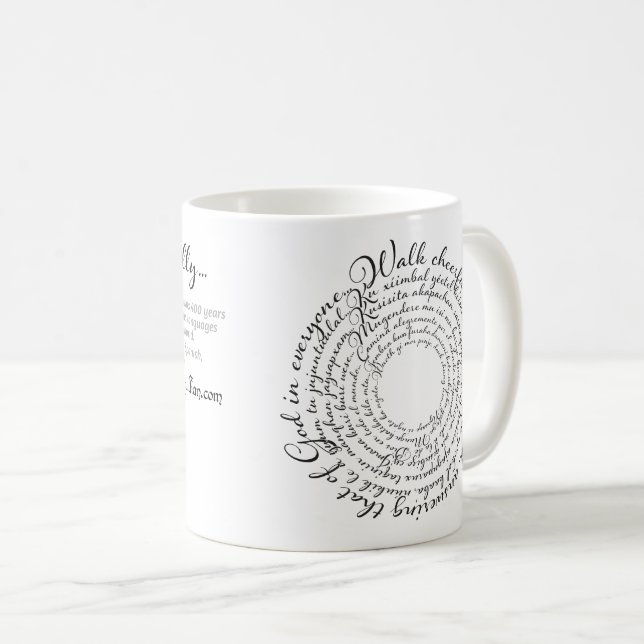 Walk Cheerfully... George Fox Quote Mug (Front Right)