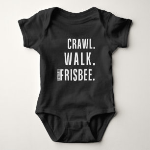 Walk Crawl Ultimate Frisbee - Throwing Frisbee Baby Bodysuit