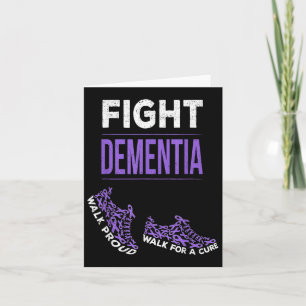 Walk For A Cure Dementia Awareness Purple Ribbon S Card