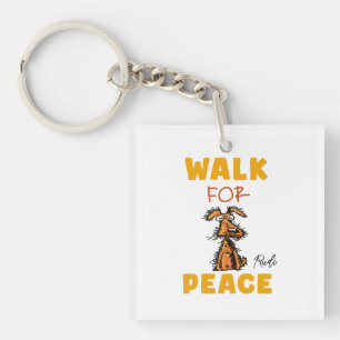 walk for peace keychain