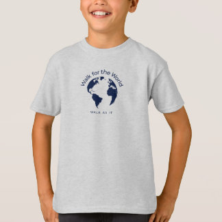 Walk For The World T-Shirt - Boys Light Grey