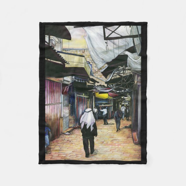 Walk Home through Antiquity, Jerusalem Fleece Blanket (Front)