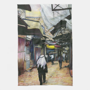 Walk Home through Antiquity, Jerusalem Kitchen Towel