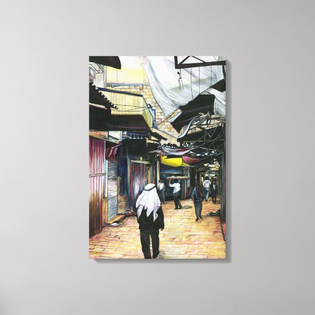 Walk Home Through Antiquity Old Jerusalem Canvas Print (Front)