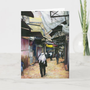 Walk Home through Antiquity Old Jerusalem Greeting Card