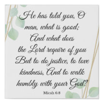 Walk humbly with your God