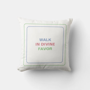 Walk in Divine Favour: Embrace Spiritual Guidance Throw Pillow