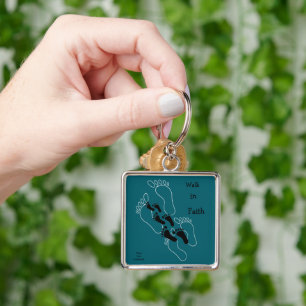 Walk in faith keychain