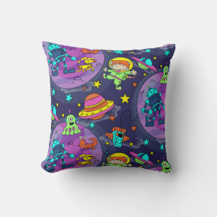 Walk in infinite space throw pillow