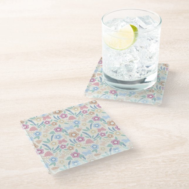 Walk in the Gardens Glass Coaster (Angled)