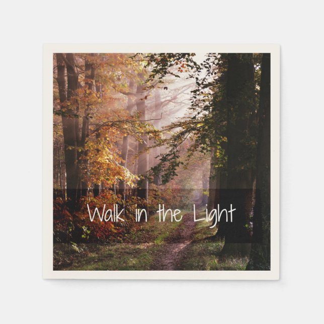 Walk in the Light Bible Verse Napkin (Front)