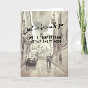 WALK IN THE RAIN Greeting Card