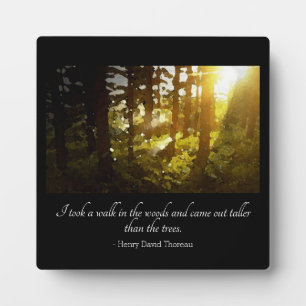 Walk in the Woods Thoreau Quote Tabletop Plaque