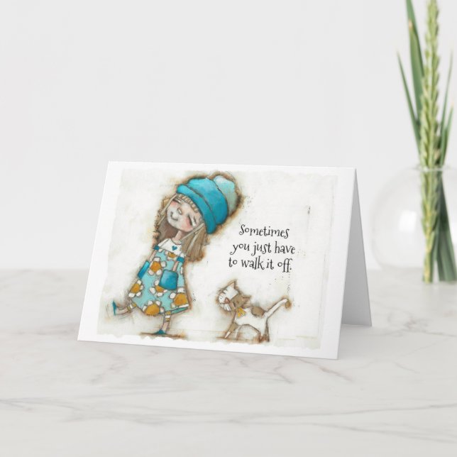 Walk it Off - Encouragement card (blank inside) (Front)