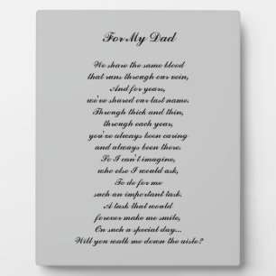 "Walk Me Down the Aisle?" Plaque