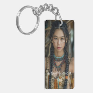Walk softly, leave no trace. keychain