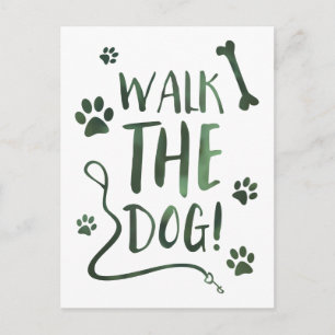 walk the dog postcard