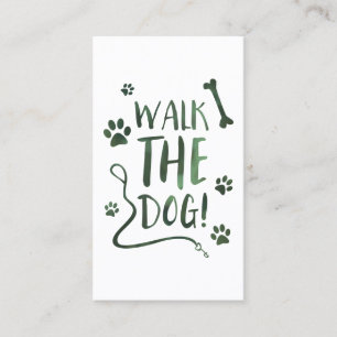 walk the dog punch card bokeh