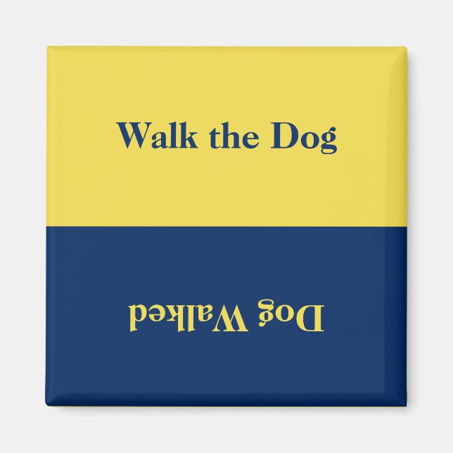 Walk the Dog Reversible Reminder Magnet (Front)