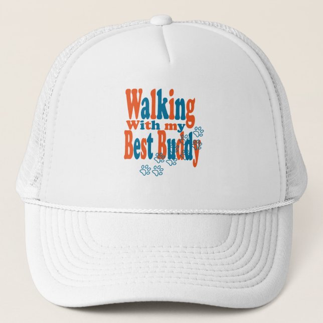 Walk the dog Trucker hat (Front)