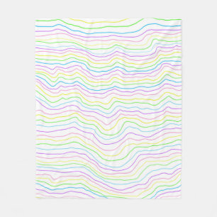 Walk The Line (on white) Fleece Blanket