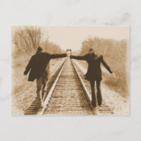 Walk the Rails Together - Postcard