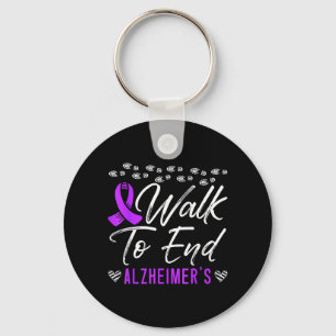 Walk to End Alzheimers Disease Dementia Wear Keychain