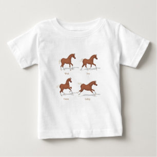 Walk Trot Canter Gaits of the Horse Sorrel Baby T-Shirt