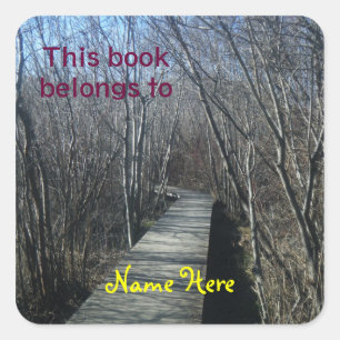 Walk Way Ce livre appartient à, Sticker Plaque
