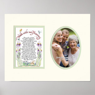 Walk With Me Mommy Photo Photograph Personalized Poster