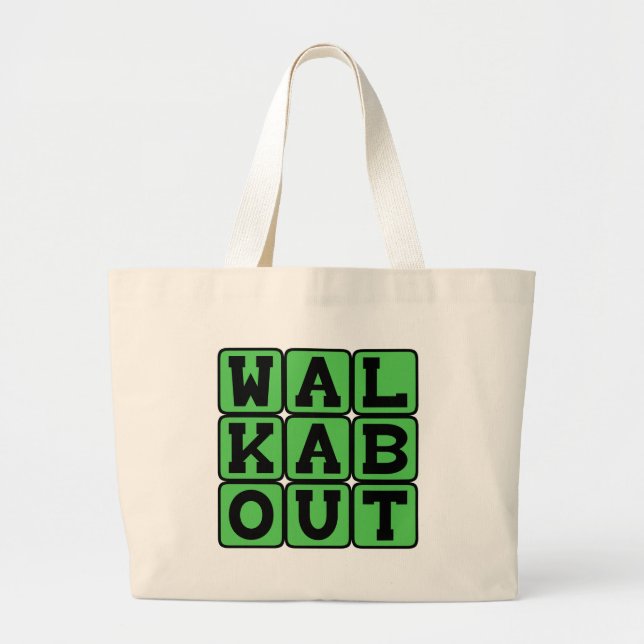 Walkabout, Australian Adventure Large Tote Bag (Front)
