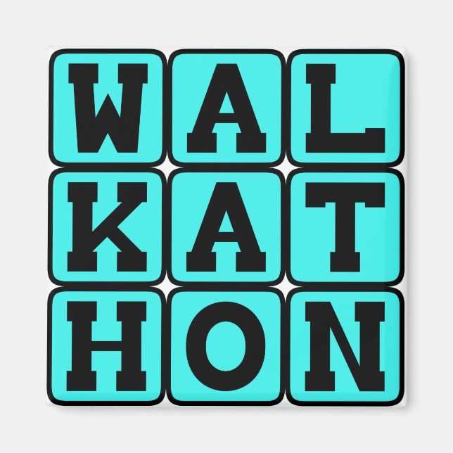 Walkathon, Fundraising Walking Event Magnet (Front)