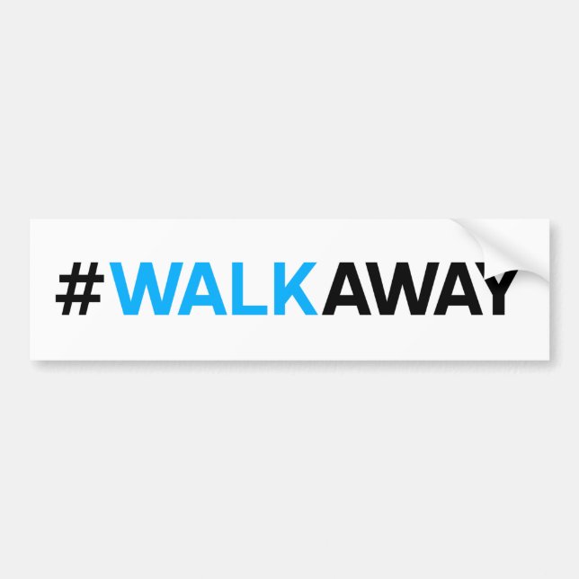 #WalkAway Bumper Sticker (Customizable Colour) (Front)