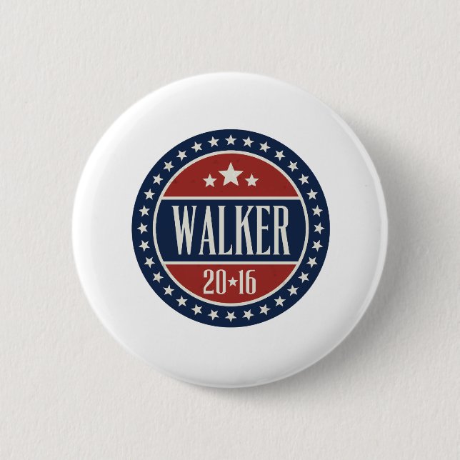 Walker 2016 Badge Stars and Circles 2 Inch Round Button (Front)