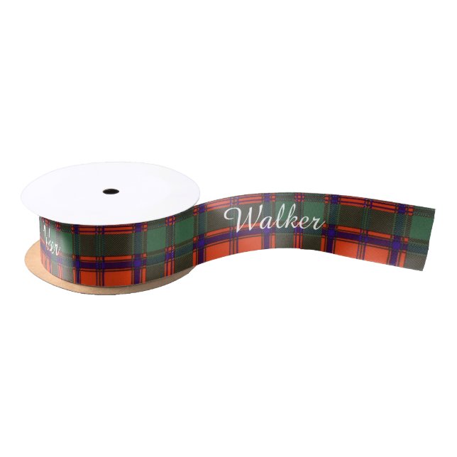 Walker clan Plaid Scottish kilt tartan Satin Ribbon (Spool)
