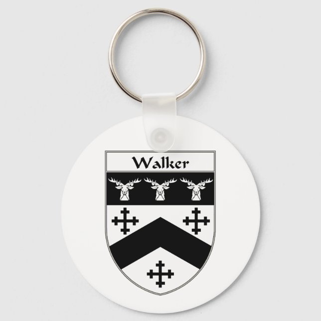 Walker Coat of Arms/Family Crest Keychain (Front)