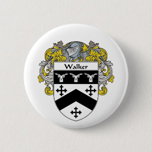 Walker Coat of Arms (Mantled) 2 Inch Round Button