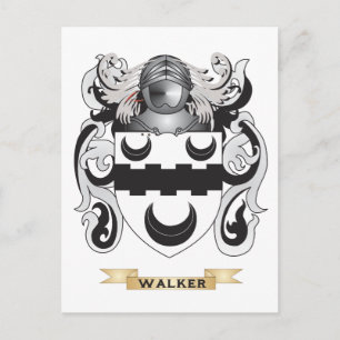 Walker Family Crest (Coat of Arms) Postcard