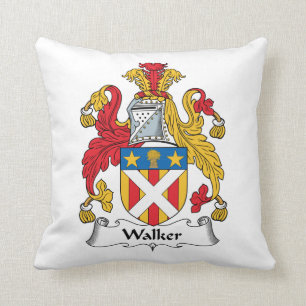 Walker Family Crest Throw Pillow