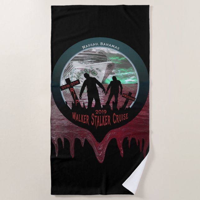 Walker Stalker Cruise 2019 Beach Towel (Front)