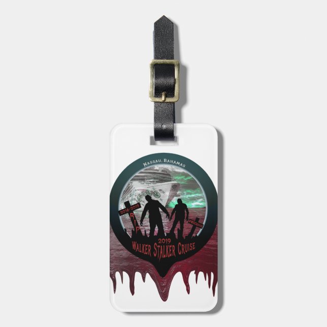 Walker Stalker Cruise 2019 White Luggage Tag (Front Vertical)