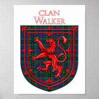 Walker Tartan Scottish Plaid Lion Rampant