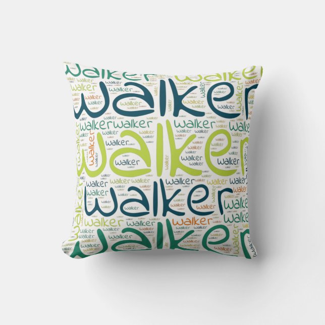 Walker Throw Pillow (Front)