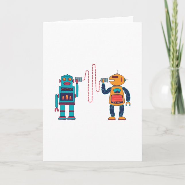 Walkie talkie robots card (Front)