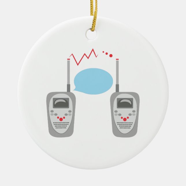 Walkie Talkies Ceramic Ornament (Front)