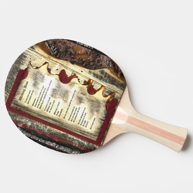 Walking Alone Ping Pong Paddle (Side)