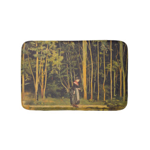 Walking at the Forest Edge (by Ferdinand Hodler) Bath Mat