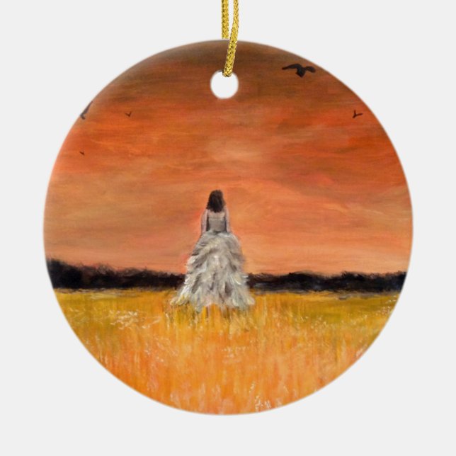 Walking Away with Dignity Ceramic Ornament (Front)